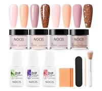 Kit per unghie in polvere di immetto, kit in polvere per unghie a 4 colori per arte salone fai -da -te home, finitura lucida o glassata con attivatore di base per top coat come regali per le donne im