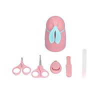 Kit per unghie per bambini 4 in 1 Set per la cura delle unghie simpatico coniglietto con custodia carina Tagliaunghie Forbici Pinzette per lima per unghie per neonato