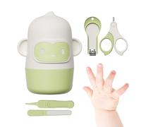 Kit per unghie per bambini, set tagliaunghie per bambini | Kit per unghie 4 in 1 - Tagliaunghie per la cura della toelettatura, pinzette per lime e forbici facili da impugnare con custodia carina per