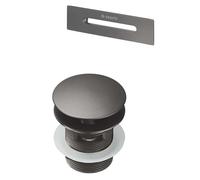 Kit per vasca piletta e tappo troppopieno vasca titanio Titanio