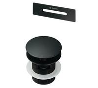Kit per vasche da bagno piletta e placca troppo pieno nero opaco DEANTE KYY_N10B
