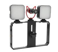 Kit per Videoriprese per Smartphone con Luce LED di Riempimento | Alluminio leggero e resistente, porte multiple per scarpe fredde, riduzione intelligente del rumore