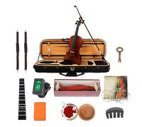 Kit Per Violino 4/4 In Legno Di Abete Rosso Acustico Fatto A Mano Con Scatola Quadrata Per Prestazioni Per Principianti (Color : Violin Set)