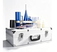 Kit per viscosimetro fango, 3 pezzi, tester per liquami con contenuto di sabbia e reometro per analisi di laboratorio, portatile, con scatola in alluminio per un facile trasporto