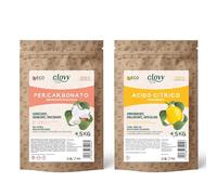 Kit Percarbonato di Sodio 4,5 kg + Acido Citrico 4,5 kg - Sbiancante Naturale, Ammorbidente - Confezionati in busta di carta Doypack “Apri e Chiudi” 100% Biodegradabile | Eco-Friendly e Made in Italy