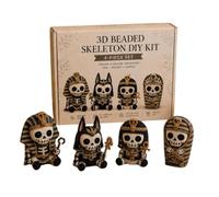 Kit Perline Scheletro Fai Da Te - Kit Perline Teschio Fai Da Te Per Halloween,Set Creativo Scheletro Con Grani Colorati E Istruzioni,Per Principianti Famiglia Casa Vacanze Libreria