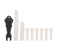 Kit perni per ponte per chitarra folk, set perni e selle per ponte in osso per chitarra, perni in osso scanalati con dado ed estrattore per chiodi, accessori durevoli per