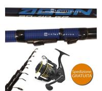 KIT PESCA CANNA GLOBE FISHING AGON 6 M+TUBERTINI SLADE 3000 COMBO COMPLETO