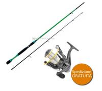 KIT PESCA CANNA SHIZUKA SH1400 M 2.10+MULINELLO TUBERTINI RAZER 4000 COMBO