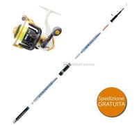 KIT PESCA CANNA TRABUCCO AVALON SURF CASTING IV M 4 G 150+MULINELLO BRUTAL 7000