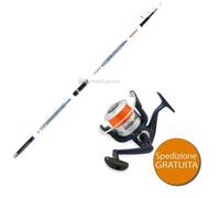 KIT PESCA CANNA TRABUCCO AVALON SURF CASTING IV M 4 G 150+VIGOR PRIME FD 80