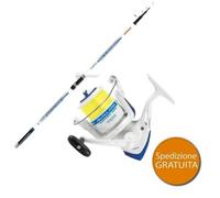 KIT PESCA CANNA TRABUCCO AVALON SURF CASTING VI 4 M 150 G+AVALON SURFCAST 6500