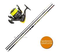 KIT PESCA CANNA TRABUCCO SONIC XT SURFCASTING 4.20 M 200 G+SONIC XS SURF 8000