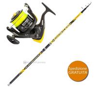 KIT PESCA CANNA TRABUCCO VEKTOR PRO SURFCASTING 4.20 M 150 G+SONIC SURF 8000