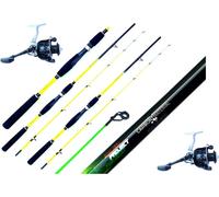 Kit Pesca Seppie 2 Canne 1.80Mt + 2 Mulinelli Eging Barca Calamari Seppia