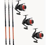 kit pesca surfcasting n.3 mulinnelli 7000 + canna surf casting orata spigola