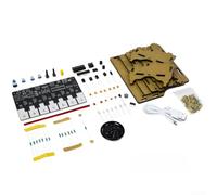 Kit pianoforte in acrilico fai da te, programmabile, 7 tasti (parti large) | Saldatura, 12 effetti sonori, programmazione grafica, strumento funzionale, divertimento fai da te