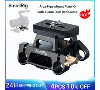 Kit piastra di montaggio tipo Arca SmallRig con morsetto a doppia asta da 15 mm Piastra base Arca-Swiss integrata universale con piastra a sgancio rapido 5365