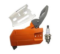 Kit piastra di protezione maniglia coperchio laterale freno catena adatto for boccola manicotto motosega 61 66 266 268 272