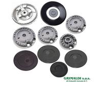 KIT PIATTELLI E BRUCIATORI TRIPLA CORONA PIANO COTTURA CUCINA 5 FUOCHI BLANCO