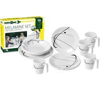 KIT PIATTI E ACCESSORI IN MELAMINA 4 PERSONE 16PZ SERENADE 0830160N.C6A
