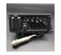 Kit pickup per chitarra acustica 10 Pezzi EQ 4 Bande Chitarra Acustica Pickup Equalizzatore Chitarra Acustica Preamplificatore Amplificatore Piezo Pickup Uscita 6.5mm(W Endpin jack)