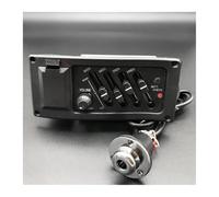 Kit pickup per chitarra acustica 10 Pezzi EQ 4 Bande Chitarra Acustica Pickup Equalizzatore Chitarra Acustica Preamplificatore Amplificatore Piezo Pickup Uscita 6.5mm(With cover)