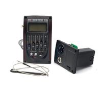 Kit pickup per chitarra acustica 6 Pezzi 5 Bande Pickup Per Chitarra Acustica Preamplificatore EQ Equalizzatore Con Accordatore Digitale Strumento Parti Di Chitarra(Red)