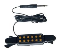 Kit pickup per chitarra acustica Pickup per foro sonoro per chitarra acustica Trasduttore magnetico Regolatore di tono e volume Cavo Parti per chitarra Pickup più preciso(2)