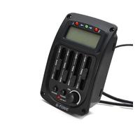 Kit pickup per chitarra acustica Preamplificatore Per Chitarra Acustica Serie G-Tone Pickup Piezoelettrico Equalizzatore EQ A 4 Bande Sintonizzatore LCD Nero