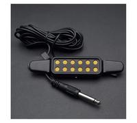 Kit pickup per chitarra acustica Trasduttore Pickup Magnetico Con 12 Fori Sonori Con Kit Volume/tono Per Chitarra Acustica, Custodia In Metallo Nera(Without Control)