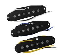 kit pickup per chitarra elettrica 3 PZ Nero Alnico 5 Chitarra Elettrica Single Coil Pickup Set Flat-Pole 50/50/52mm Per Parti Di Chitarra ST