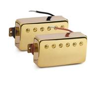 kit pickup per chitarra elettrica Pickup Humbuckers Al Ponte Con Manico Dorato/cromato Per Chitarra Elettrica Stile LP Pickup Guitarra Con Copertura In Ottone (Color : Neck Bridge, Size : Gold)