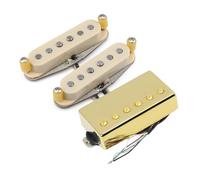 Kit Pickup Per Chitarra Elettrica SSH Alnico 5 Interleaved 52mm HSS Accessori Per Strumenti Pick-up Elettrico Professionale(Cream and Gold)