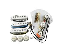 Kit Pickup Per Chitarra Single Coil Alnico 5 Con Potenziometro Da 250K E Cablaggio Cablaggi Per Chitarra(Wnite)