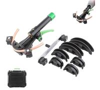 Kit piegatubi idraulici 1/4"-7/8" con 7 matrici, set di attrezzi piegatubi in rame HVAC, curva a 90° per aria condizionata, refrigerazione e impianti idraulici