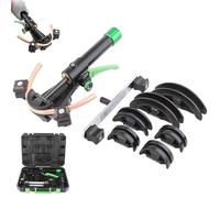 Kit piegatubi idraulici con 7 matrici, set di strumenti piegatubi per tubi in rame e alluminio HVAC da 1/4"-7/8", curva a 90° per impianti idraulici di refrigerazione dell'aria condizionata