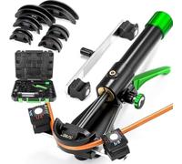 Kit piegatubi manuale con meccanismo a cricchetto e 7 matrici per tubi di diametro 6-22 mm, design idraulico a 90° per una piegatura efficiente dei tubi