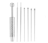 Kit piercing conico in acciaio inox - Grabber palla e strumento di inserimento per cambiare gioielli per il corpo, applicatore piatto per orecchio, naso, labbro, 8*62 mm, Acciaio inossidabile, Non
