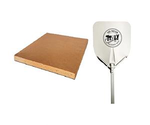 Kit pietra refrattaria con PALA IN ACCIAIO