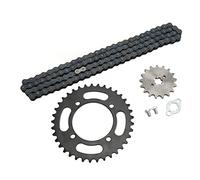 Kit Pignone Catena 420, Catena 420 155mm 37T Anteriore 420 Pignone Posteriore 17T Universale per Mini Moto da 50cc a 125cc ATV Go Kart