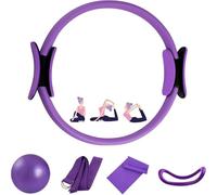 Kit Pilates,Set di 5 Pezzi,Cerchio Pilates Donna,Palla Piccola Pilates,Cerchio Pilates,Kit Pilates per Esercizio a Casa,Nastri Elastici Bodybuilding