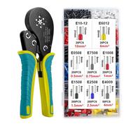 Kit Pinza Crimpatrice For Ghiera, Kit Pinza For Pinza For Ghiera Filo, Crimpatrici Esagonali (0,08-16 Mm²/AWG28-5) For Connettori Ghiera Filo(Green 16-6 1200pcs)
