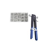 Kit pinza e mandrino for dadi for rivetti da 150 pezzi, set di strumenti for inserti filettati M3 M4 M5 M6 M8 con dadi for rivetti a testa piatta for assemblaggio e riparazione(Aluminum and Gun)