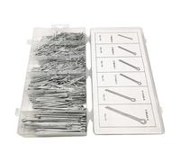 Kit Pinze Cotter Assortite 555 pz Clip Tipo R Placcate per Negozi Macchine