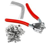 Kit Pinze di Tenuta, Set di Tenute per Sigilli di Sicurezza con 80 Pezzi filo di Sicurezza da 170 mm, Pinze per Sigilli in Acciaio 80 Pezzi Ø 8, Ø 10 Sigilli Rotondi