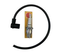 Kit Pipetta Candela +cavo + candela B6 HS (filetto corto) compatibile con Piaggio Ciao, Bravo, Si, Boxer, Ciclomotori e Scooter, Universale