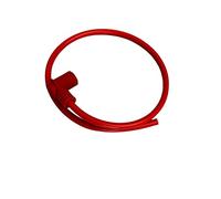 Kit Pipetta Pipa Candela Siliconica Anti Acqua Rossa Rosso e 50 cm Cavo per Ciclomotori Ciao Si Bravo Boxer Grillo Boss Eco Cba ecc