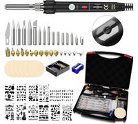 Kit Pirografia Legno 52 Pezzi, Ockeyed Temperatura Regolabile 150~450 °C Set Pir