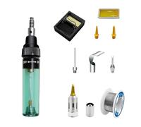 Kit Pirografia Legno, Kit saldatore a butano senza fili con fiamma regolabile e penna for torcia di saldatura portatile,Lavori Elettrici, Fai-da-te, Dissaldatura